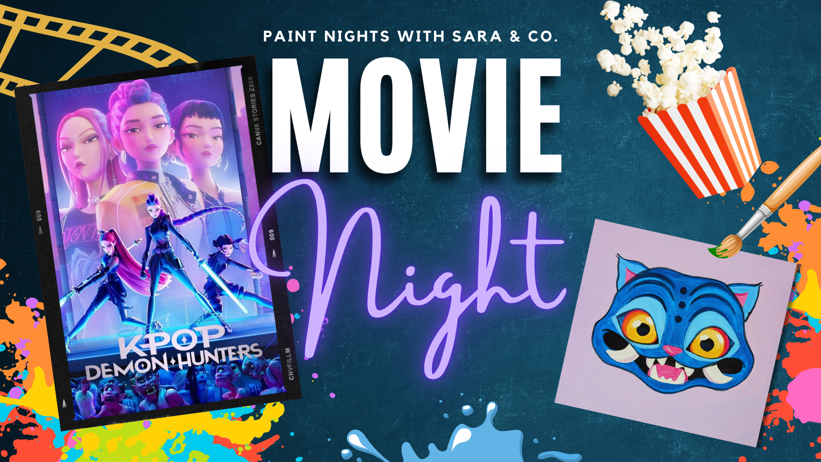 KPop Demon Hunters Movie and Paint Night