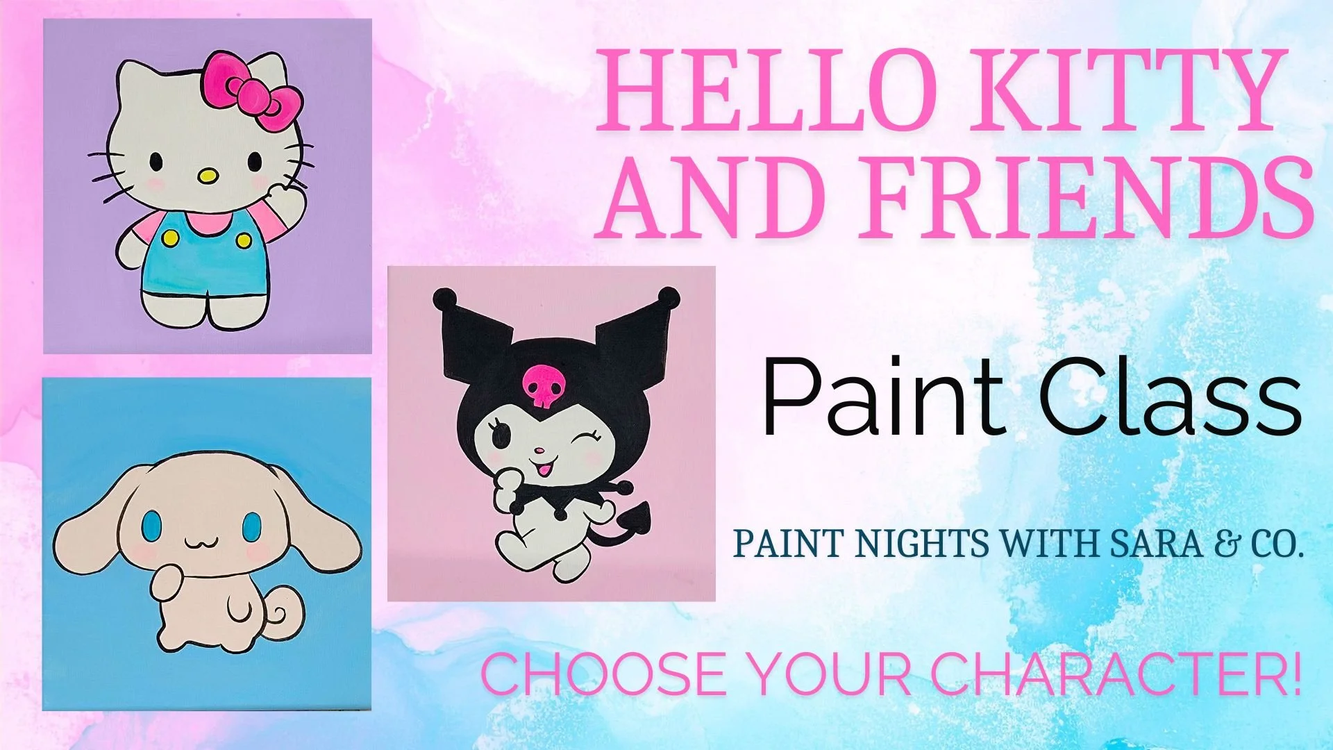 Hello Kitty and Friends Paint Class