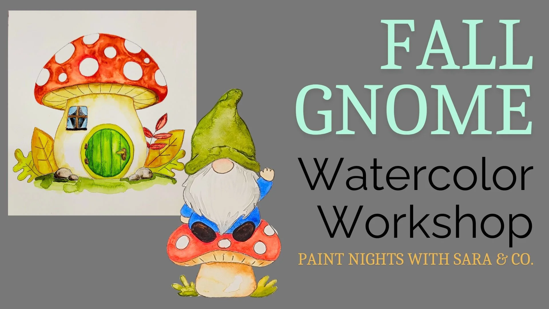 Fall Gnome Watercolor Workshop