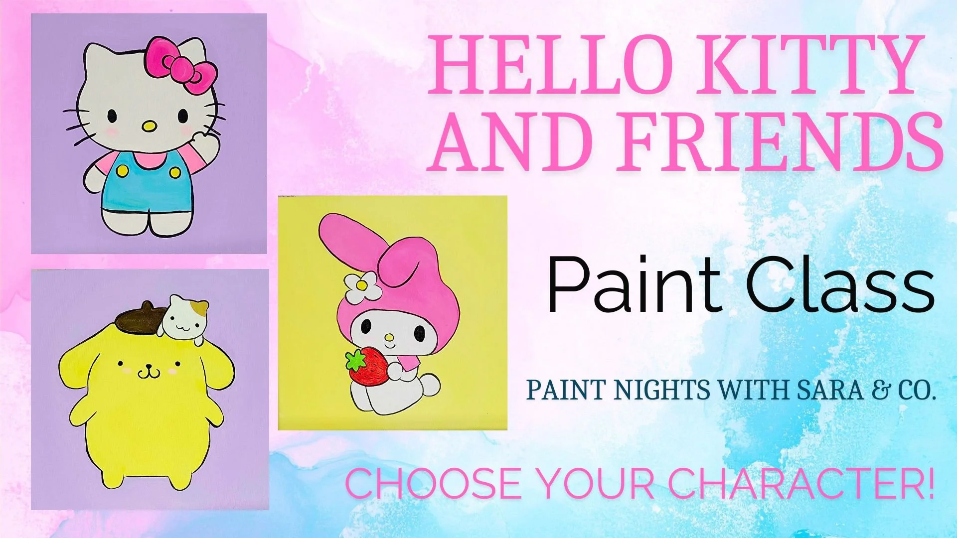 Hello Kitty and Friends Paint Class