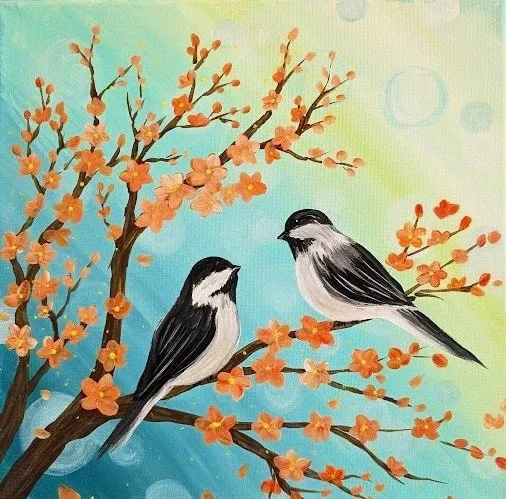 Pretty Chickadees Paint Class