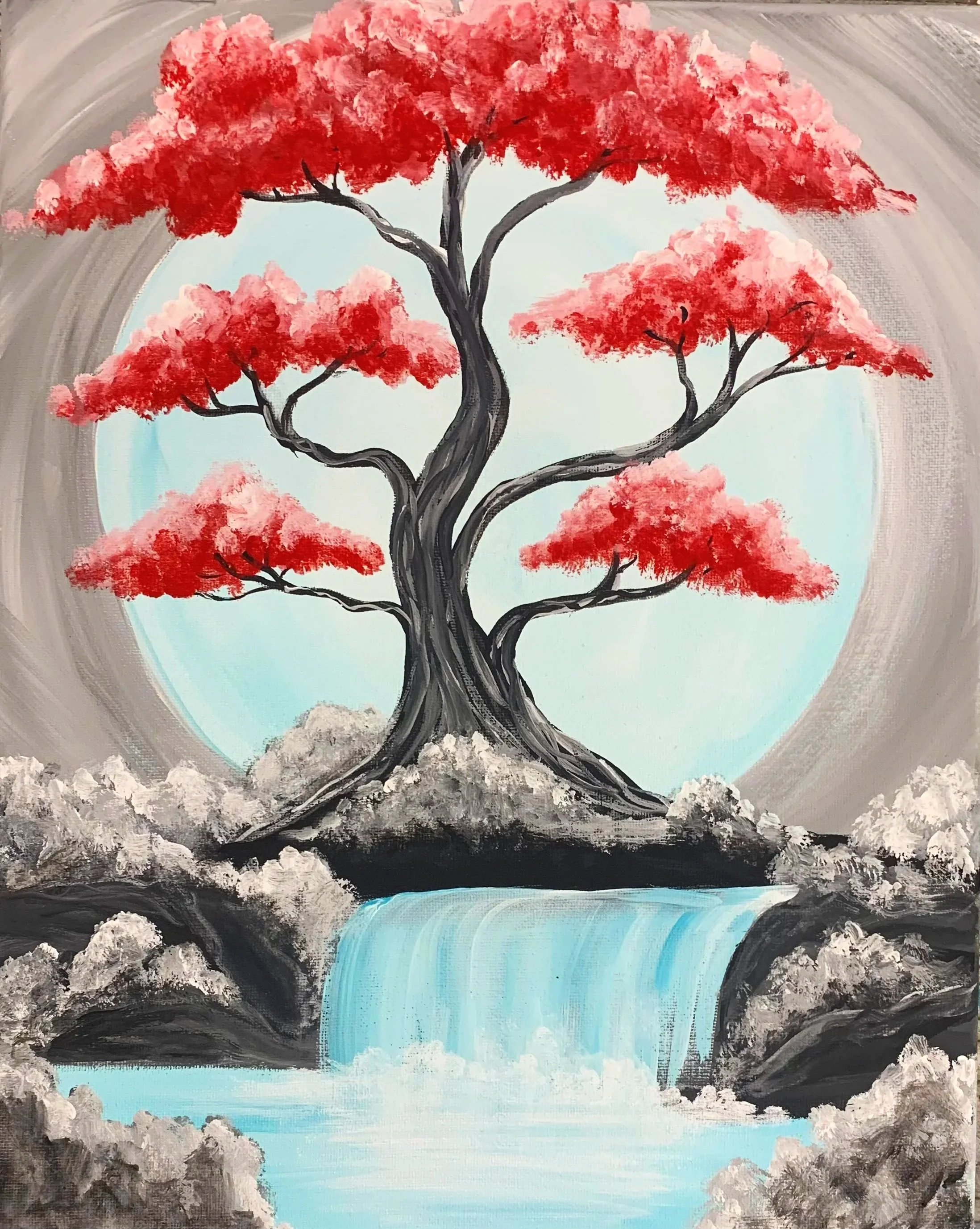 Bonsai Waterfall Paint Night