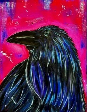 Raspberry Raven Paint Night