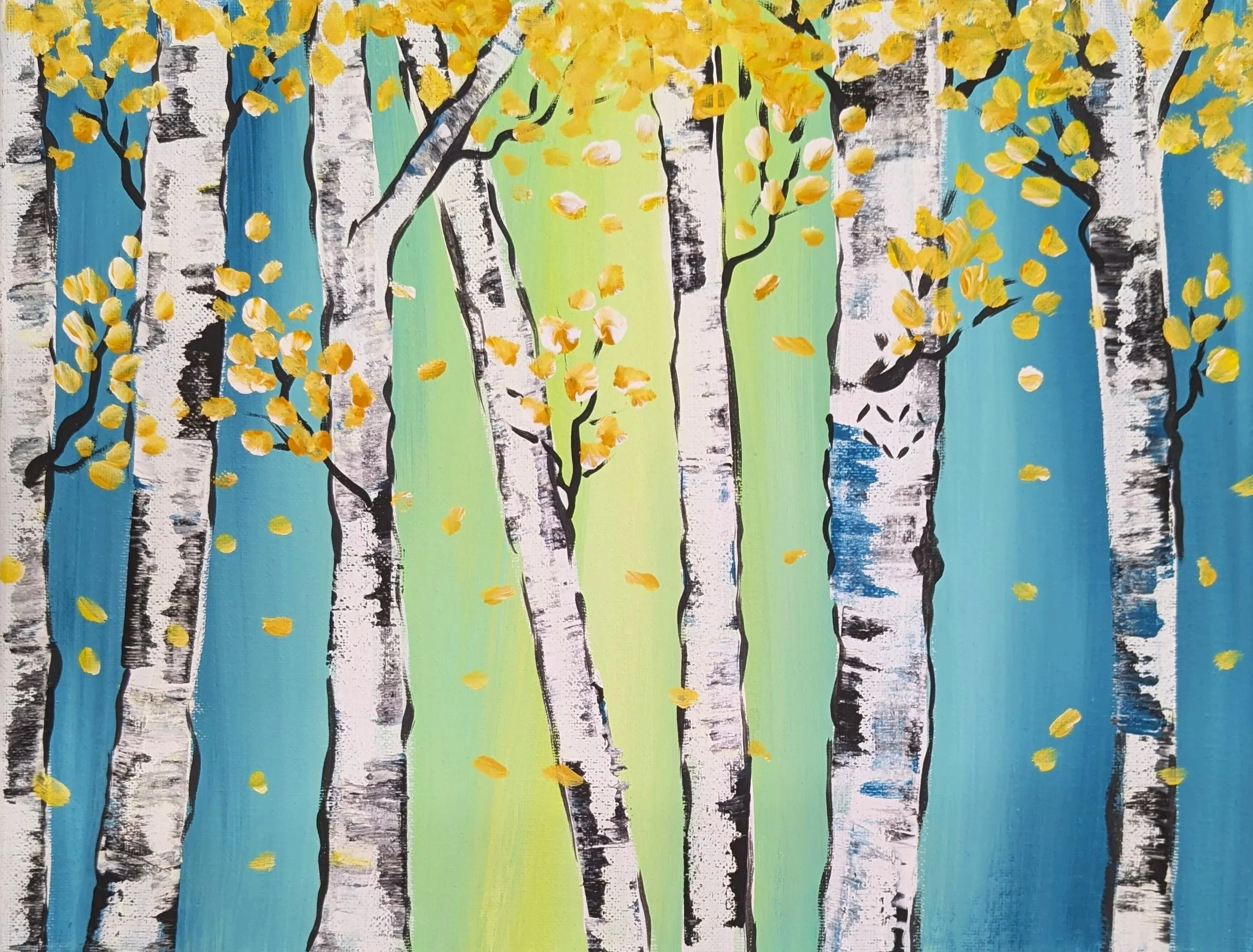 Golden Birch Paint Class