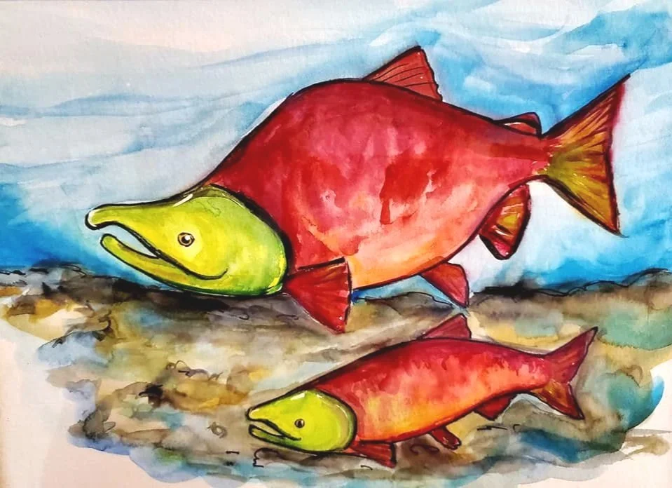 Watercolor Salmon Workshop