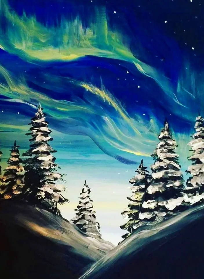Aurora Winter Paint Night