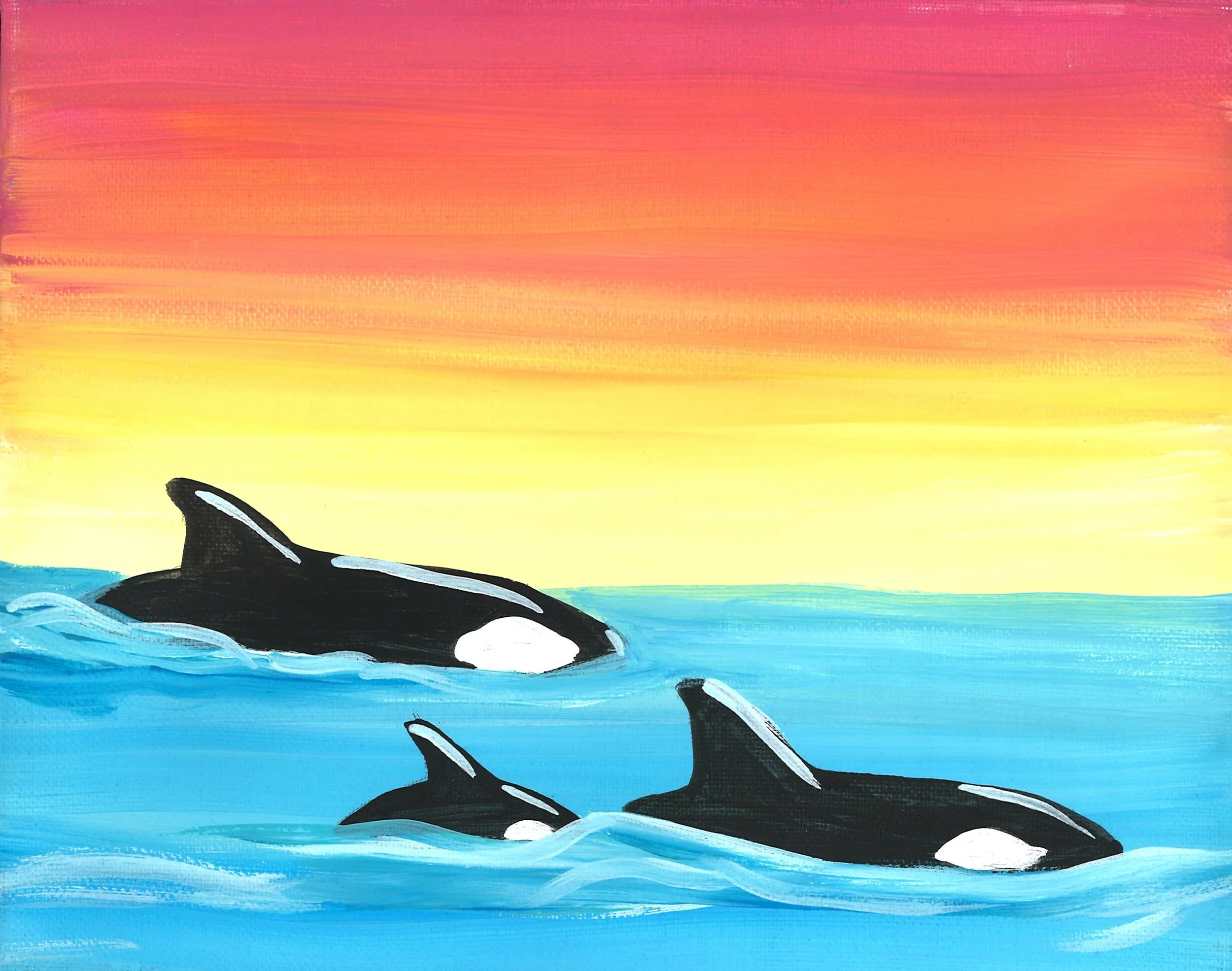 Orca Sunset Paint Class