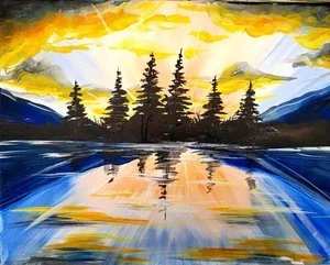 Stormy Sunset Paint Night