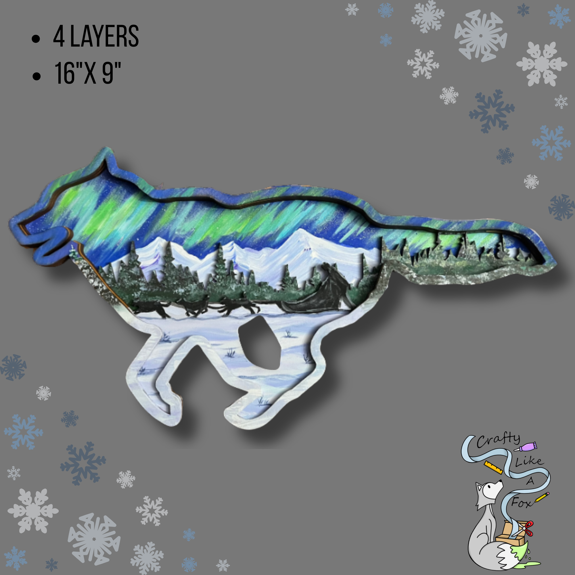 Layered Sled Dog Wood Workshop