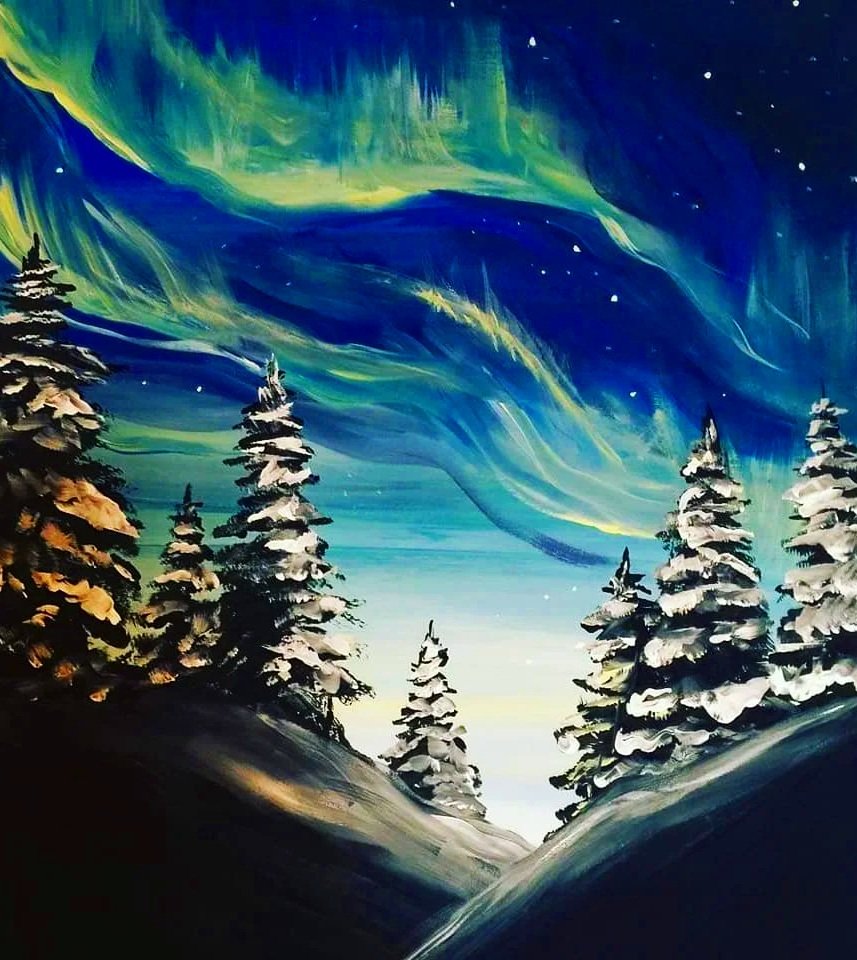 Aurora Winter Paint Night