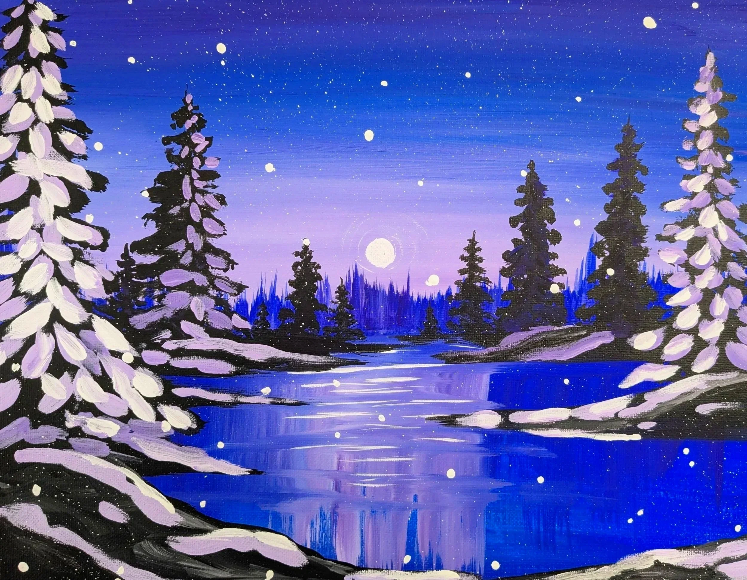 Snowy Glow Paint Night