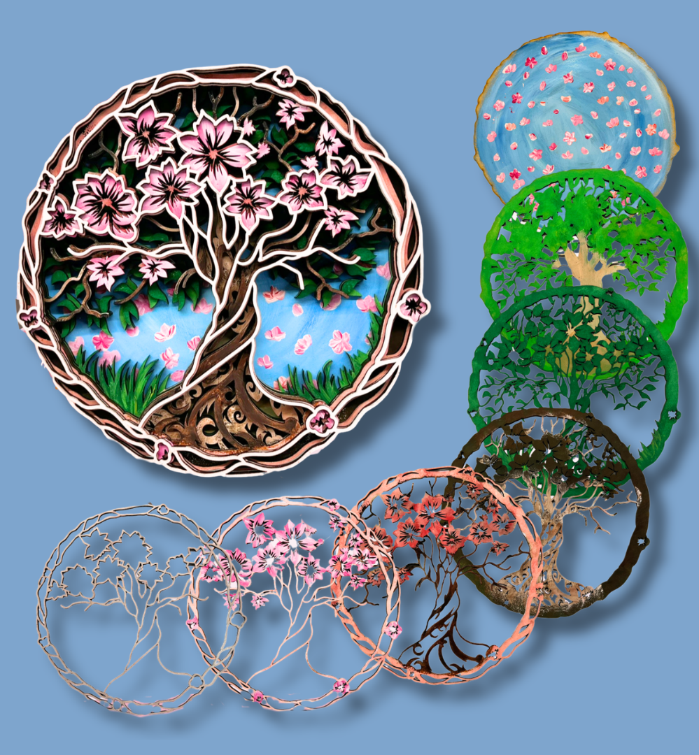 Cherry Blossom Layered Wood Workshop