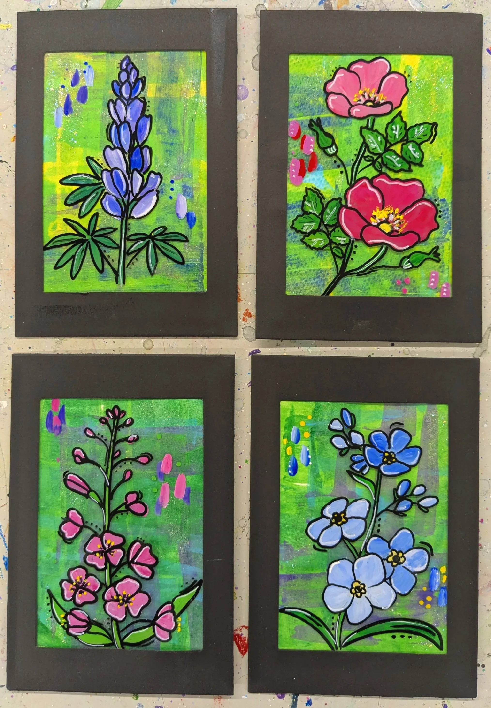 Alaska Wildflowers Pop Art Workshop