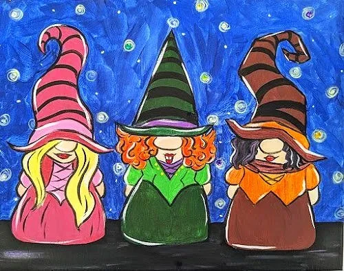 Hocus Pocus Gnomes Paint Night