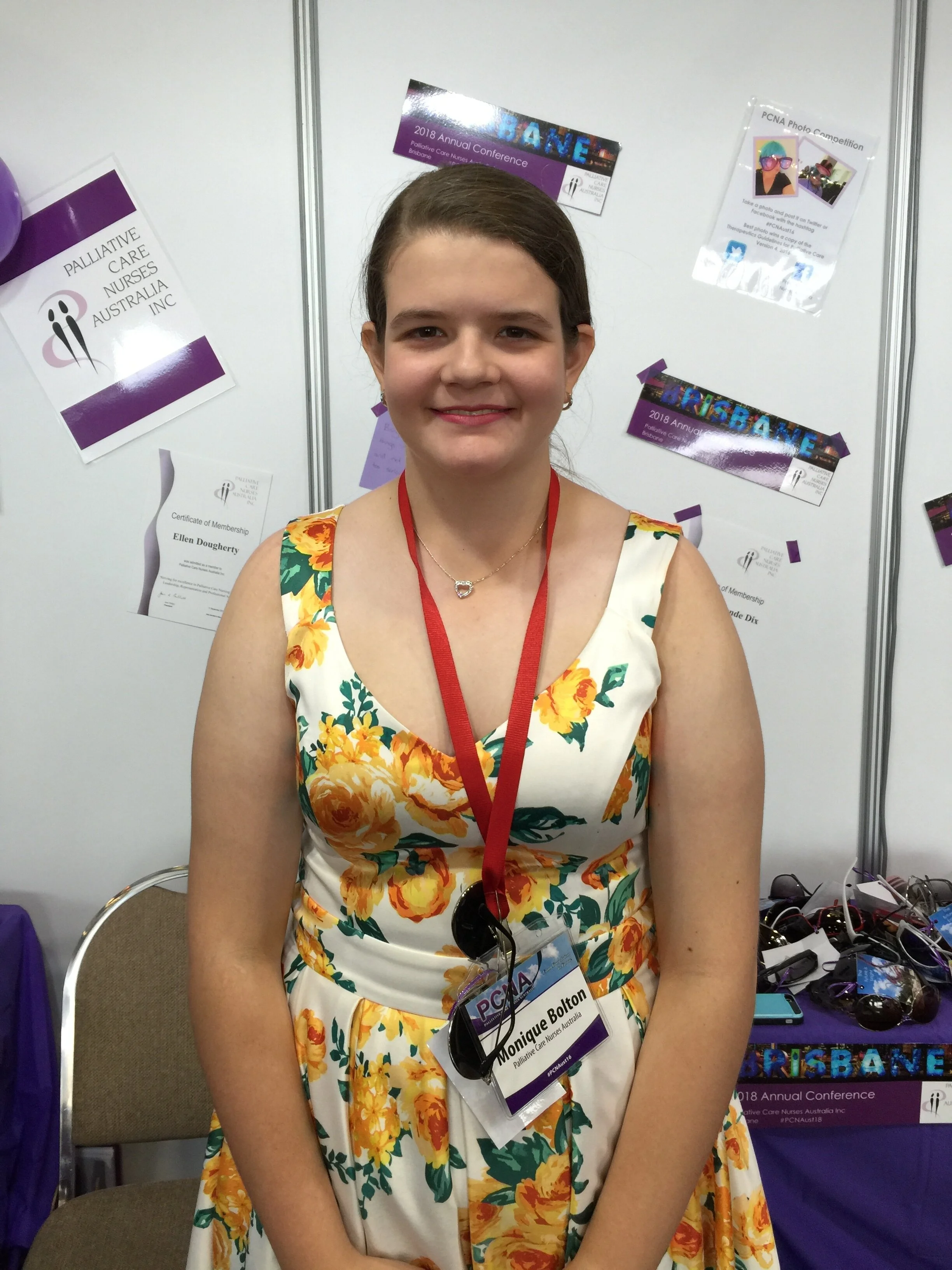 Monique Bolton holding the fort at the PCNA 2017 Conference