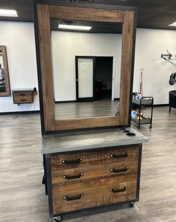 Our final day at the Salon is next Saturday, April 27th and we are selling all inventory. Do you know someone who needs a station? A wax chair? A wall mirror? Pick up only following last day. Pricing in comments below.