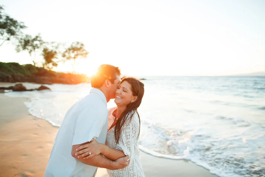 giggling couple on maui
