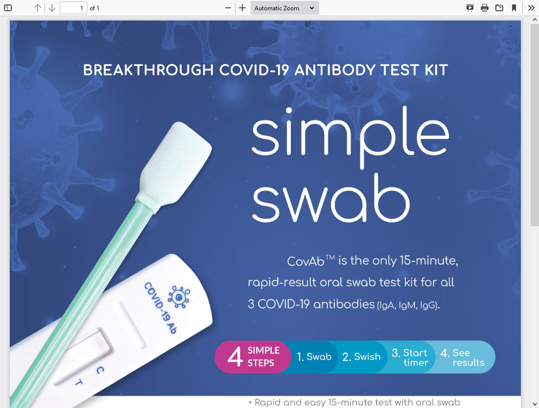 Covap Oral Fluid Test Kit