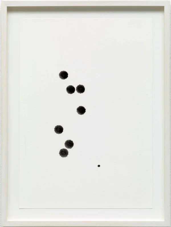 AQUARELLO DRIP DRAWING NO. 2, 2013 OIL PAINTSTICK ON 300G ACID FREE MAGNANI AQUARELLE PAPER 30 X 24 CM