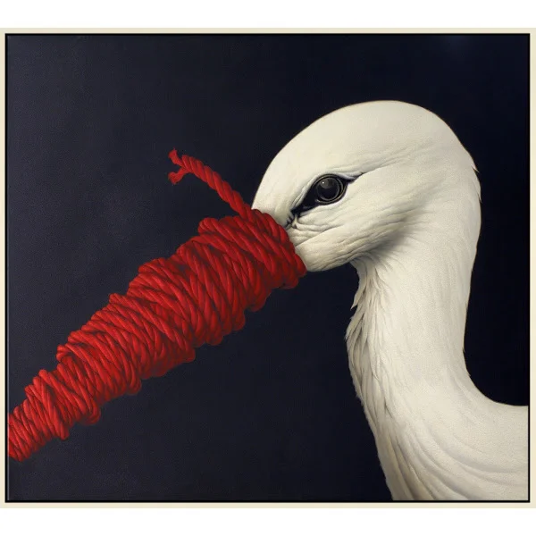 STORK, 2015, ACRYLIC ON CANVAS, 80 X 70 CM