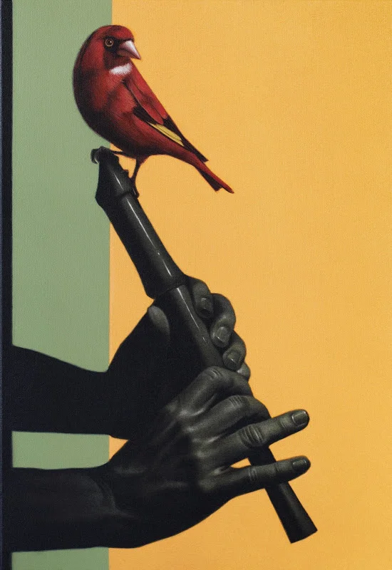 VOGELUNDFLÖTE, 2014, ACRYLIC ON CANVAS, 50 X 35CM