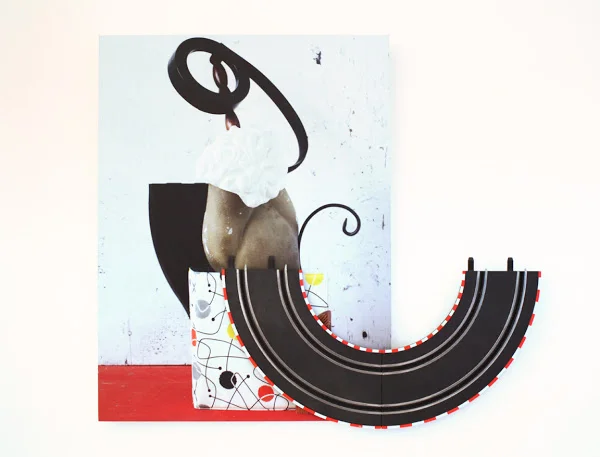C-PRINT, FOUND CARRERA TRACK,UNIQUE, 2015, 22 X 25 X 1 1/8”