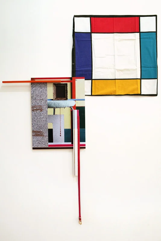 PLIER PIET C-PRINT, FOUND OBJECTS, OLD PILLOWCASE, UNIQUE, 2015, 80 X 57 X 2”
