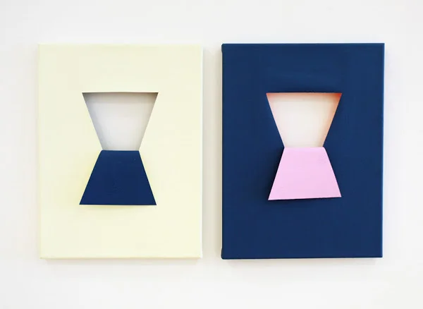 ORLANDOS BRUDER + BONJOUR MON CHOU, 2014, ACRYLIC ON CANVAS, 15.75 X 11.75 INCHES (EACH)