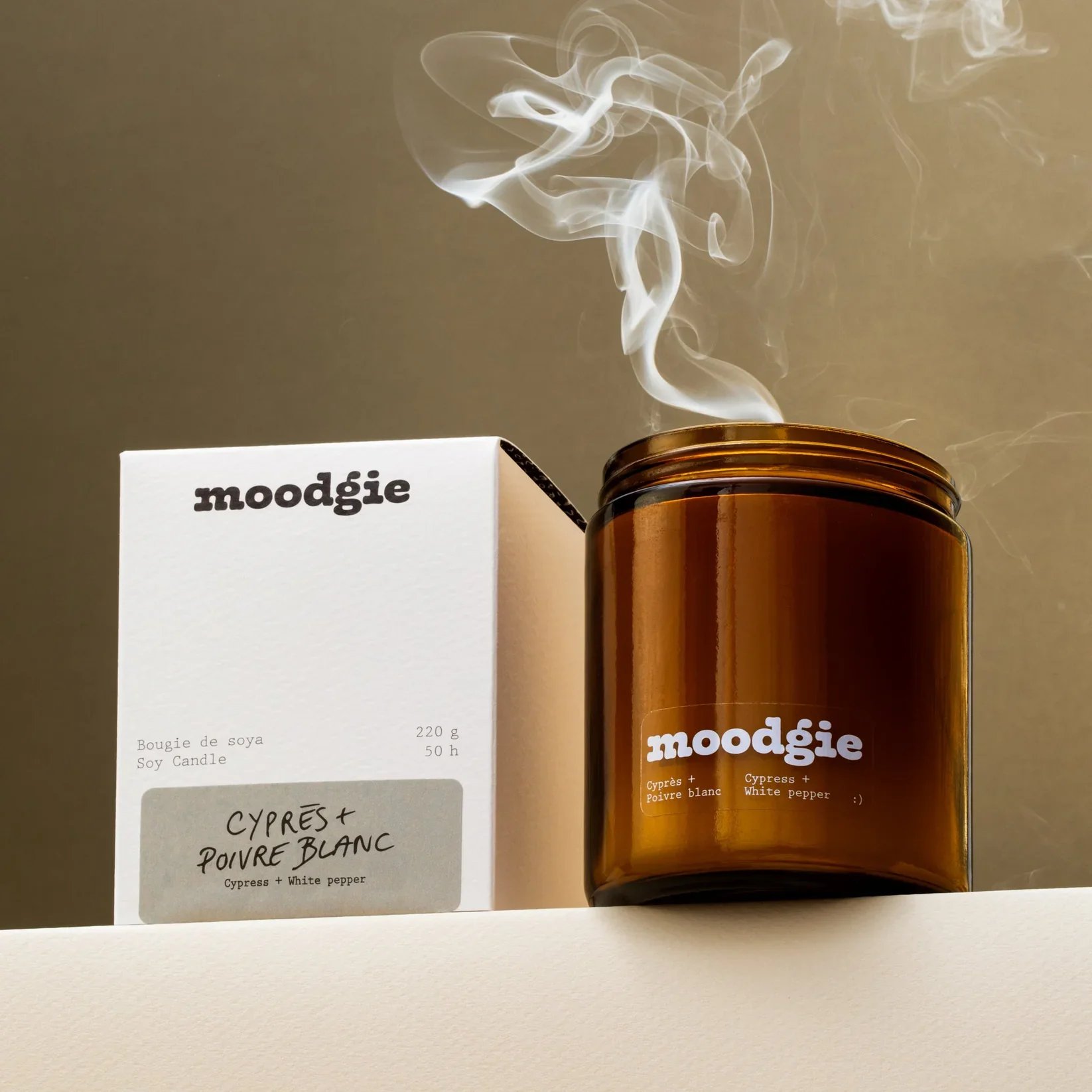 "Cyprès & Poivre blanc" Bougie - Moodgie