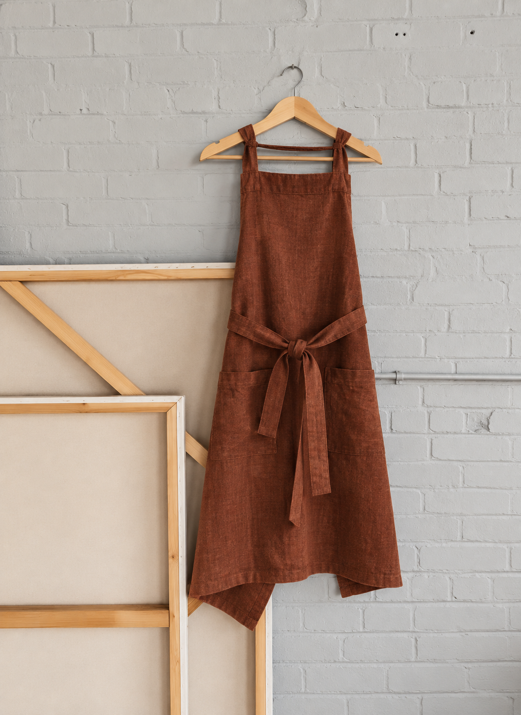 Tablier Lin & coton " Terracotta" - Charvet