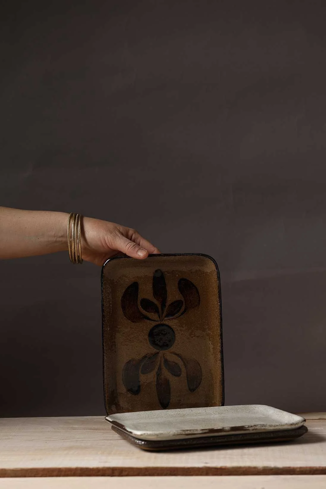Plateau service - Collection St-Armand - fleur - Atelier Trema1.jpg