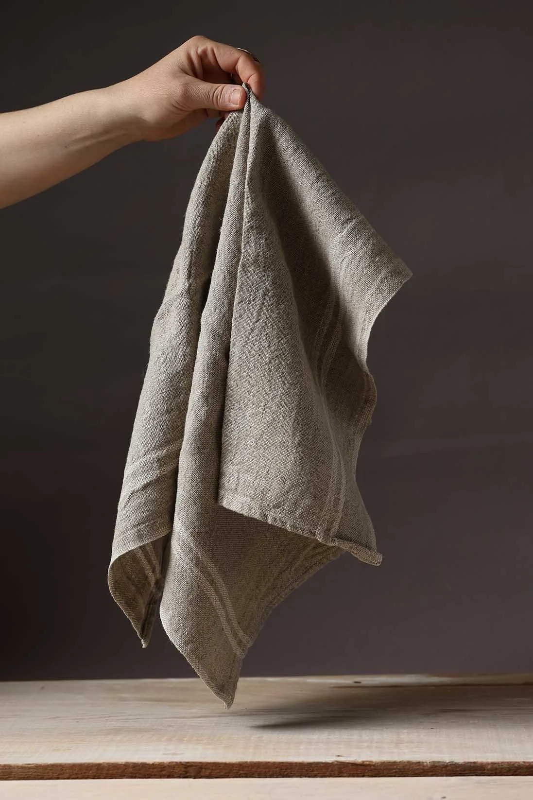Linge à vaisselle 100% lin "Country blanc"