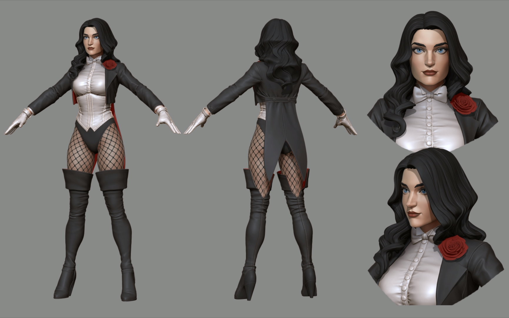 First off, we get a look at Zatanna Zatara’s new NPC model, getting a refresh much like other in-game models have received. The design is equal parts from the Rebirth, and combined with other takes on her appearance from earlier comics coming into a