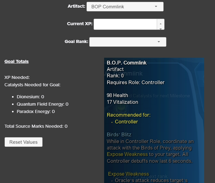 Artifact XP Calculator is LIVE!