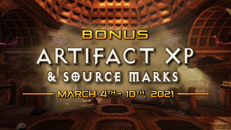 Bonus Artifact XP and Source Marks Week!