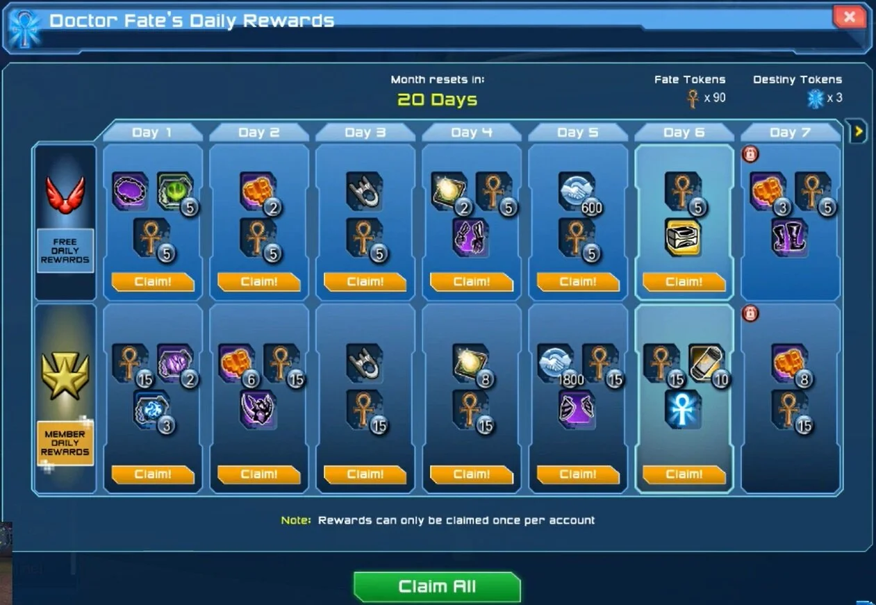 Episode 41 HoL The Daily Login Rewards DCUO Source Wall Episode 41 HoL The Daily Login Rewards DCUO Source Wall