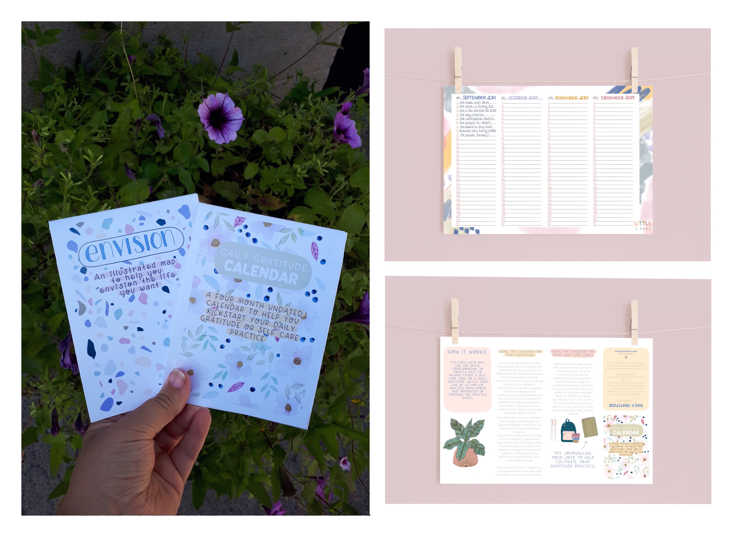 The Daily Gratitude Calendar by Lavender & Sage