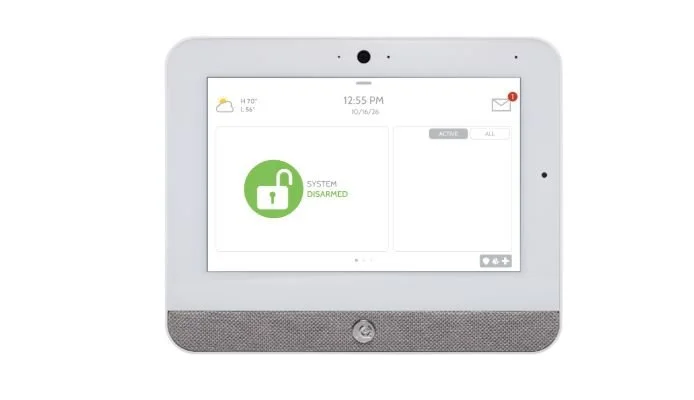 Qolsys IQ Panel 5 touchscreen security control panel.