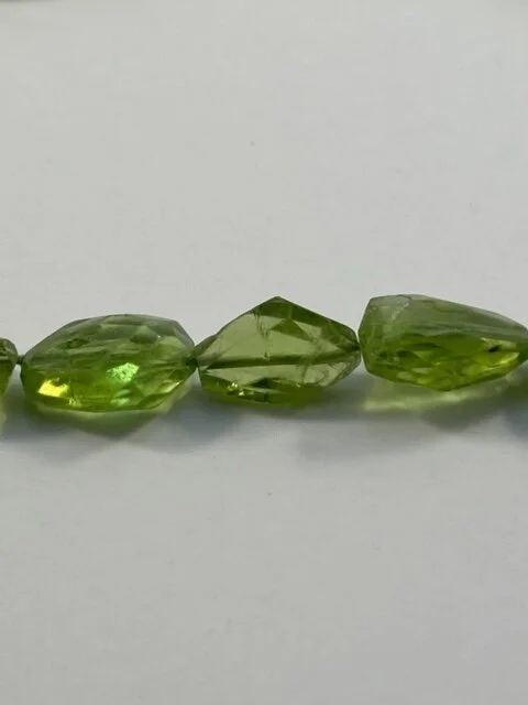 Strand 10 Peridot Green Chalcedony Faceted Oval Shape Tumble 18x12 to15x12 MM Approx Finest Quality Wholesale Price New Arrival 1 pme