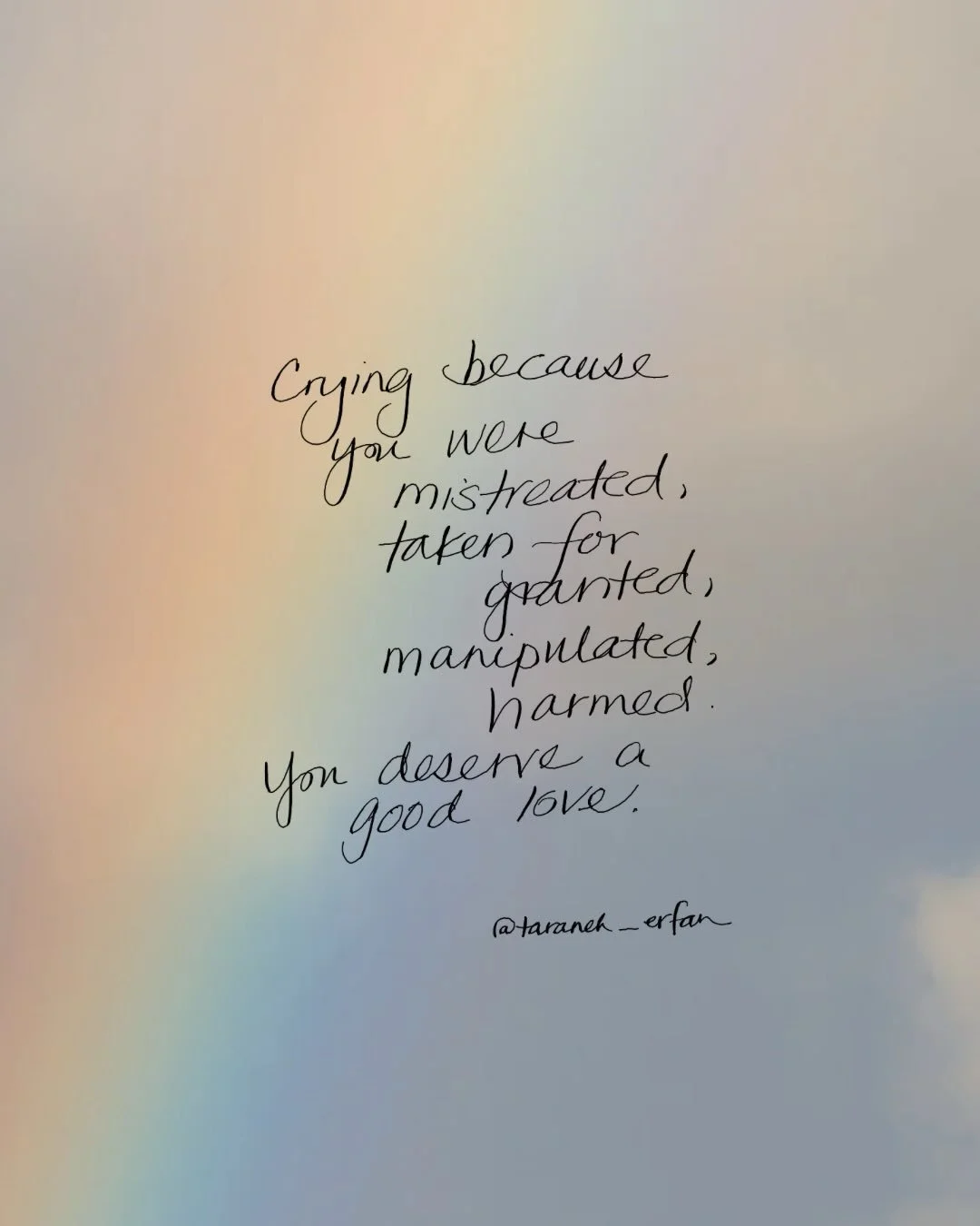 You deserve a good love. 

#healthyrelationship #empathy #toxicrelationships #emotionalabuse #healing