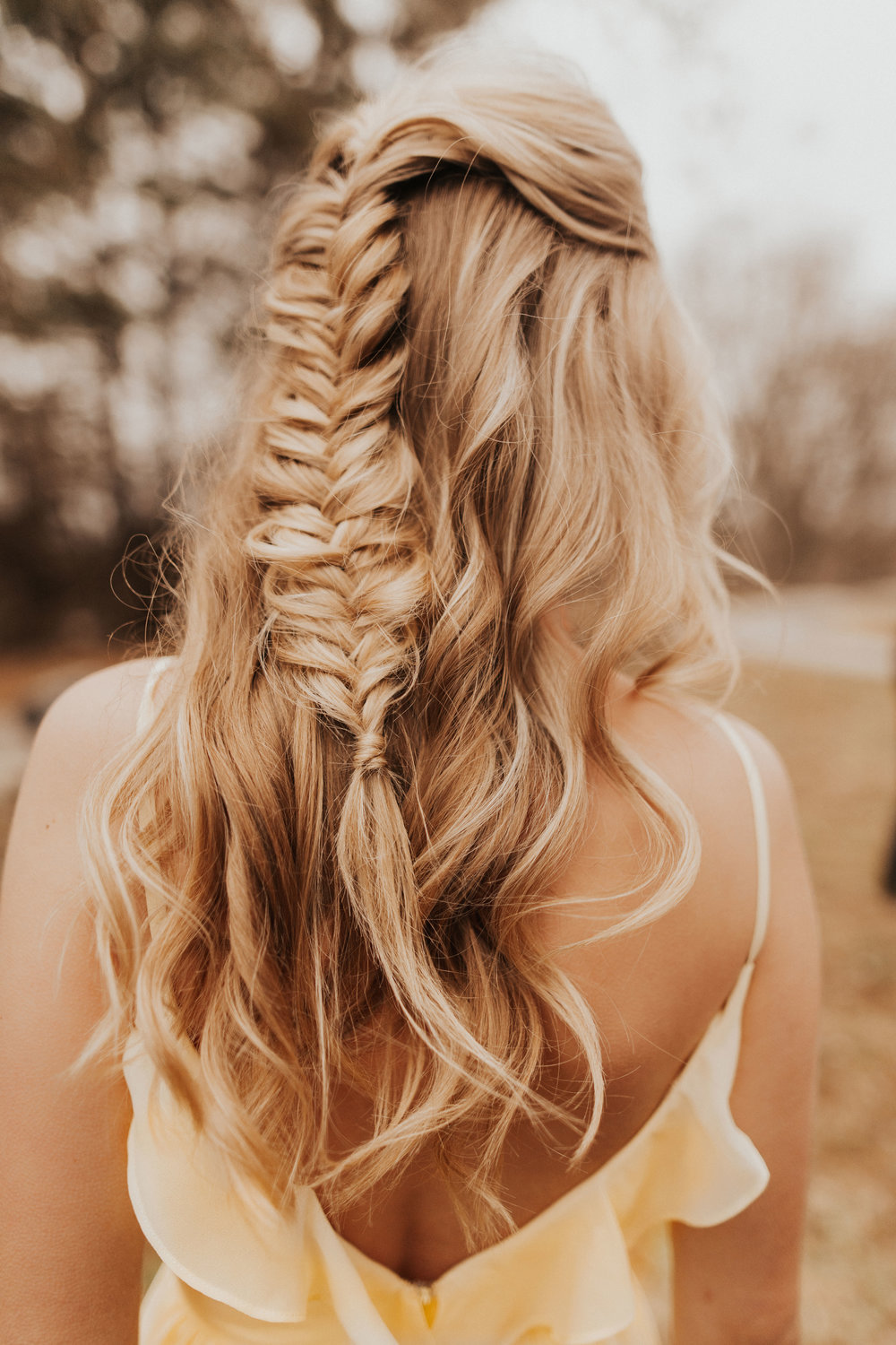 Bridesmaids braided hair