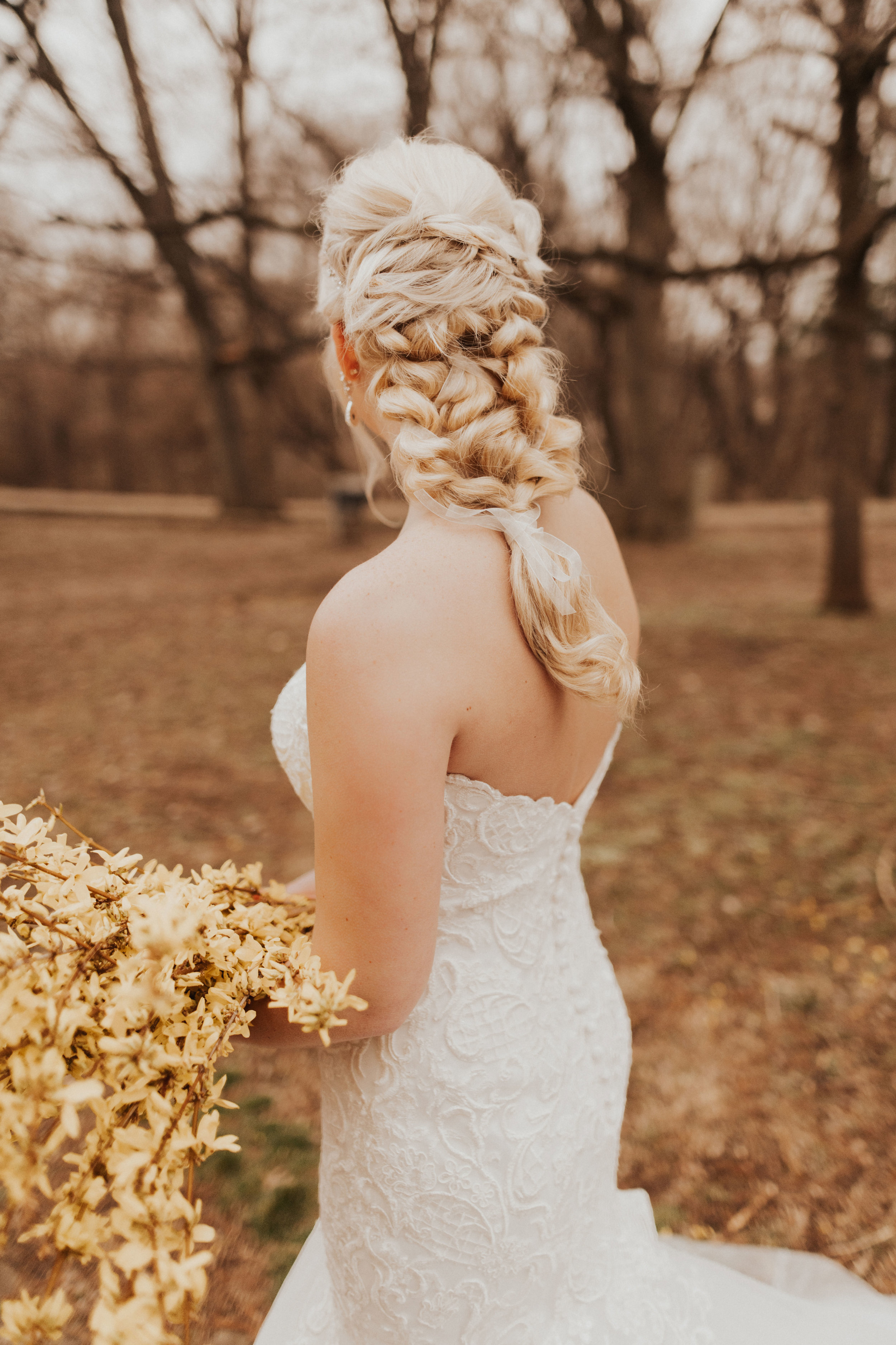 Bridal braided hair