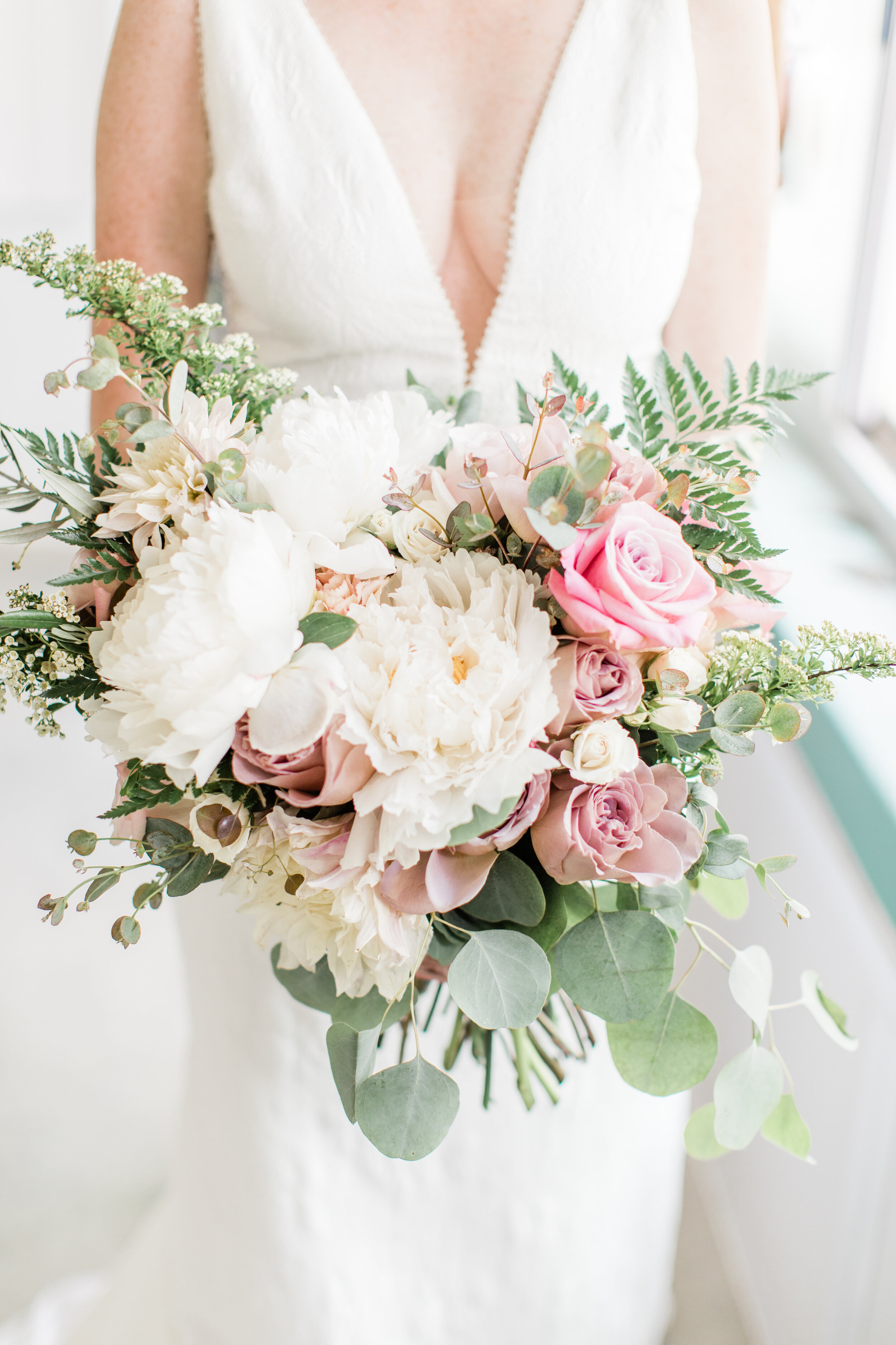 Elegant Summer Garden Wedding Bridal Bouquet