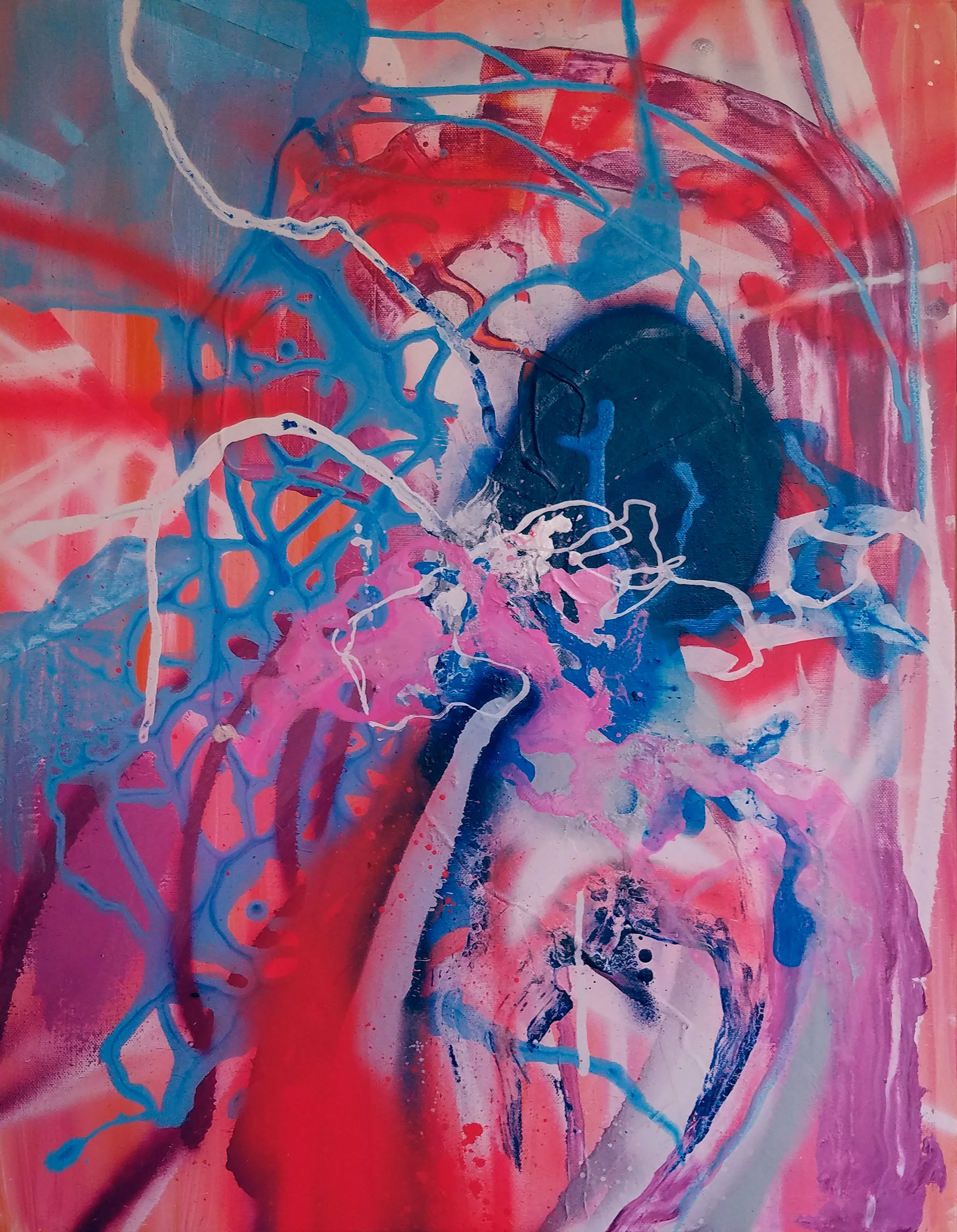 "Cluster Knot" " 20"x 30" Acrylic on Canvas