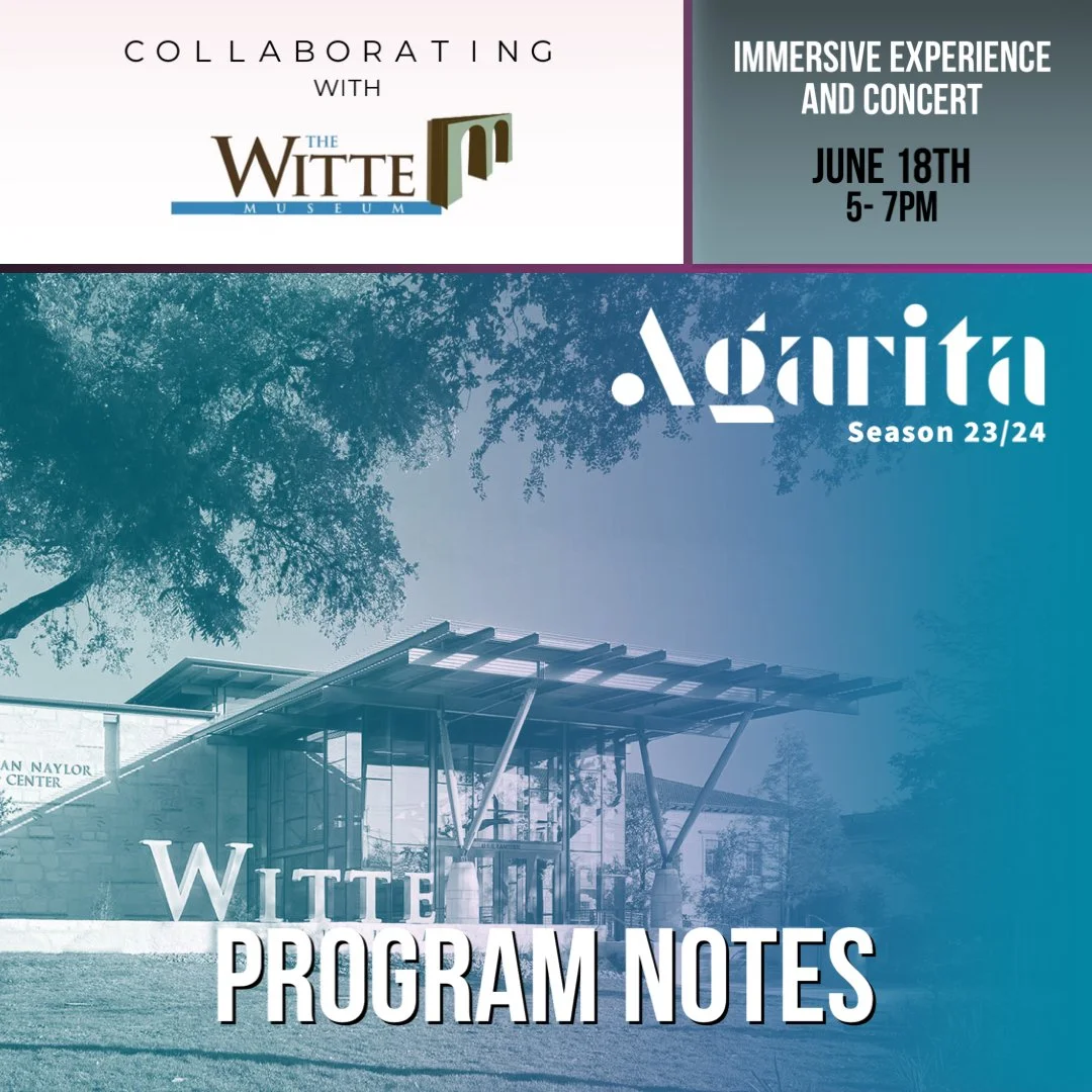      &nbsp;    

 
     In their first immersive collaboration with the Witte Museum, Agarita performs a program inspired by the Witte’s special exhibit Surviving Space: Astronauts &amp; Asteroids at 6pm after a set of individual performances through