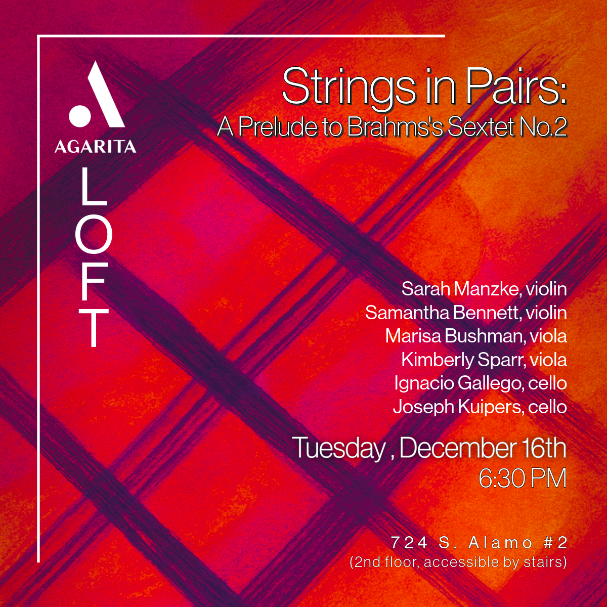 TUESDAY: Strings in Pairs: A Prelude to Brahms Sextet No. 2