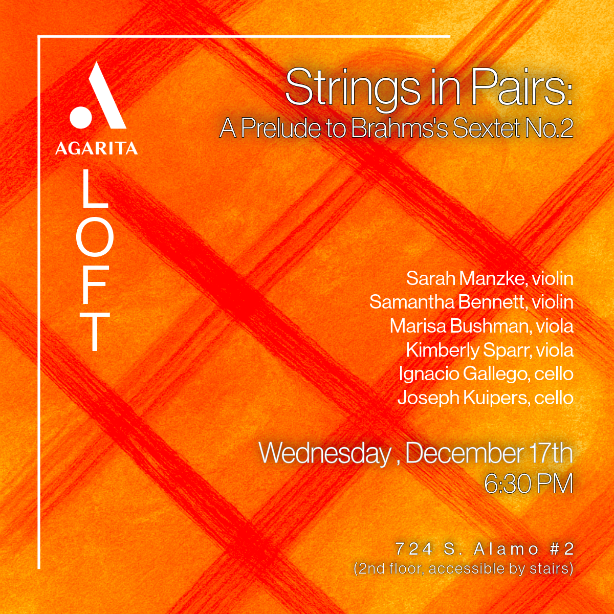 WEDNESDAY: Strings in Pairs: A Prelude to Brahms Sextet No. 2