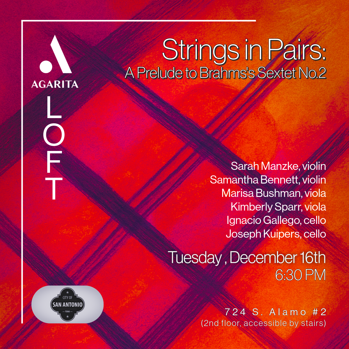 TUESDAY: Strings in Pairs: A Prelude to Brahms Sextet No. 2