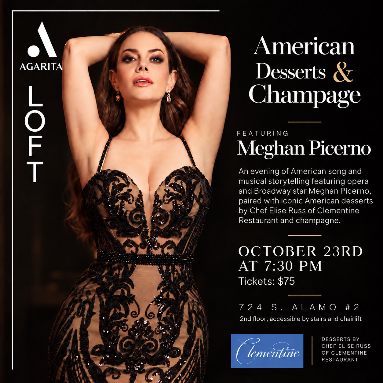 Ticketed Event: American Desserts &amp; Champagne, featuring Meghan Picerno