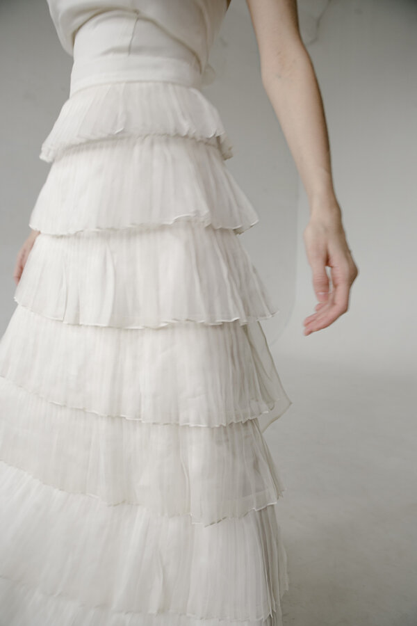 Sheer Beaded Blouse 2 Piece Wedding Dress | Piece 24 | L'ETO BRIDAL